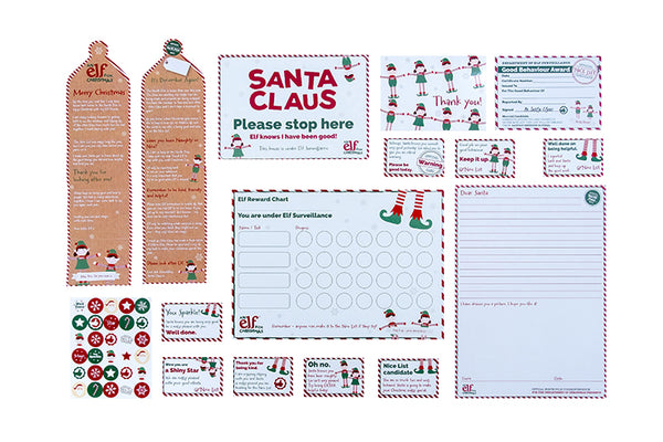 Dark-Skinned Christmas Girl Elf Toy & Magical Reward Kit
