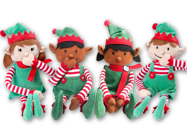 Dark-Skinned Christmas Girl Elf Toy & Magical Reward Kit