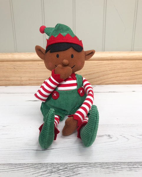 Dark-Skinned Christmas Boy Elf Toy & Magical Reward Kit