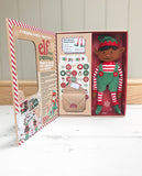 Dark-Skinned Christmas Boy Elf Toy & Magical Reward Kit